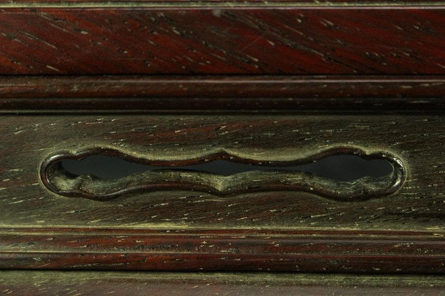 唐物 中国美術 紫檀台 葡萄木 硯屏 文房四宝(K-A864)