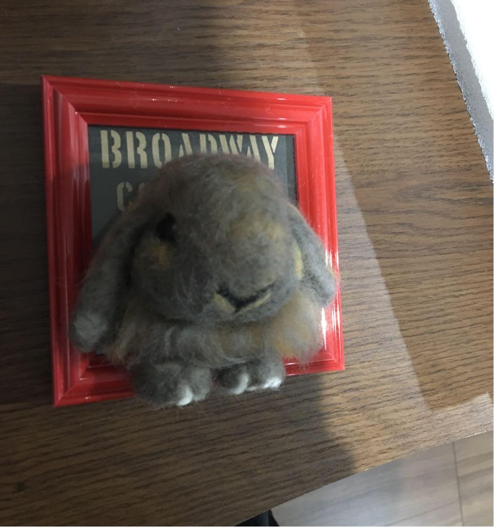 モモハッピー様 うさぎ 羊毛フェルト額縁入り