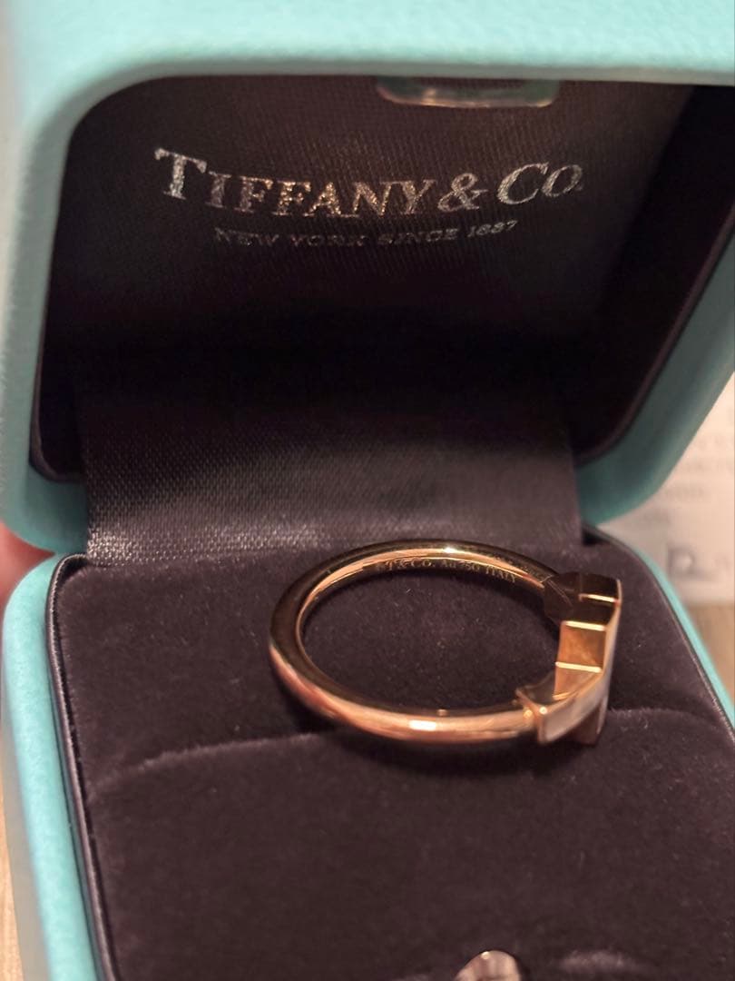 【エリザベス】Tiffany & Co.Tワイヤーローズゴールドダイヤ