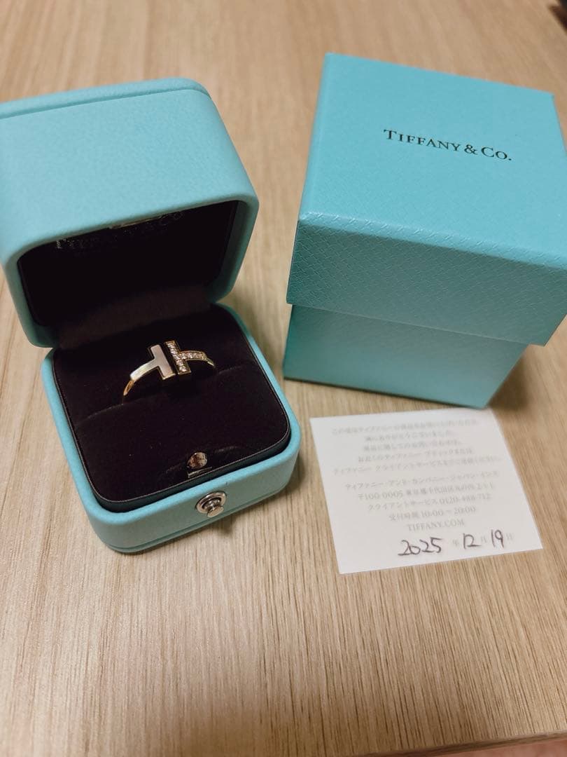 【エリザベス】Tiffany & Co.Tワイヤーローズゴールドダイヤ