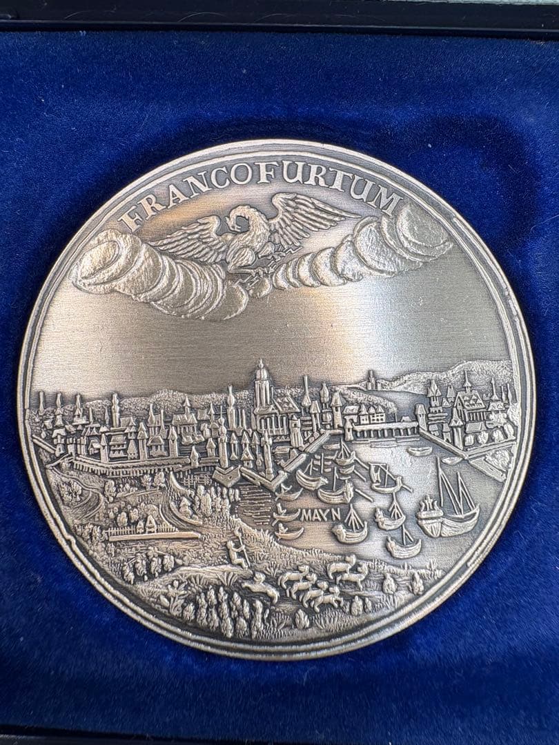 純銀 フランクフルト風景 純銀製メダル BHF SECURITIES