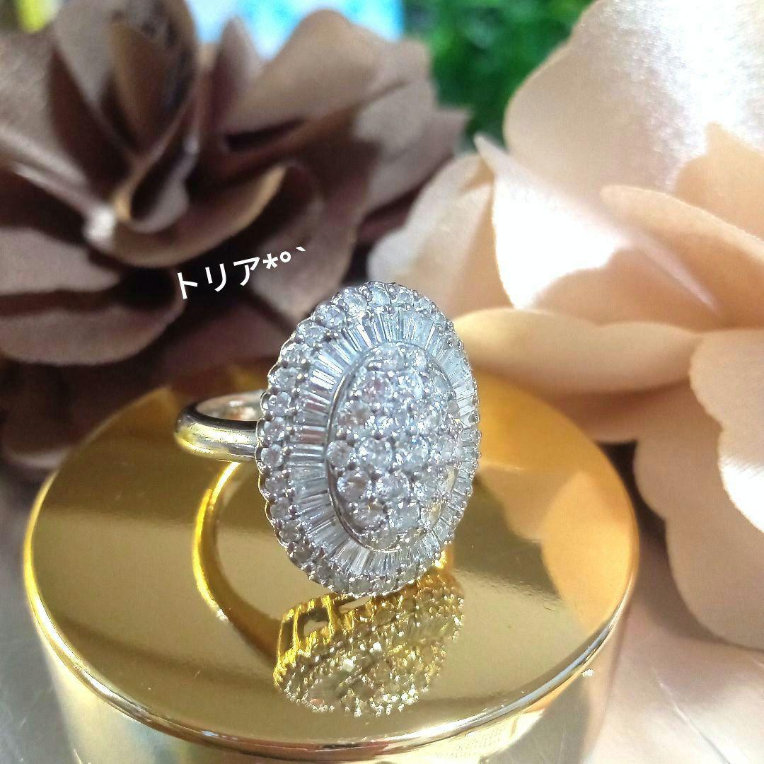 ダイヤモンドリングPt900＊約11.5号約10.3g＊2種カットダイヤ美品