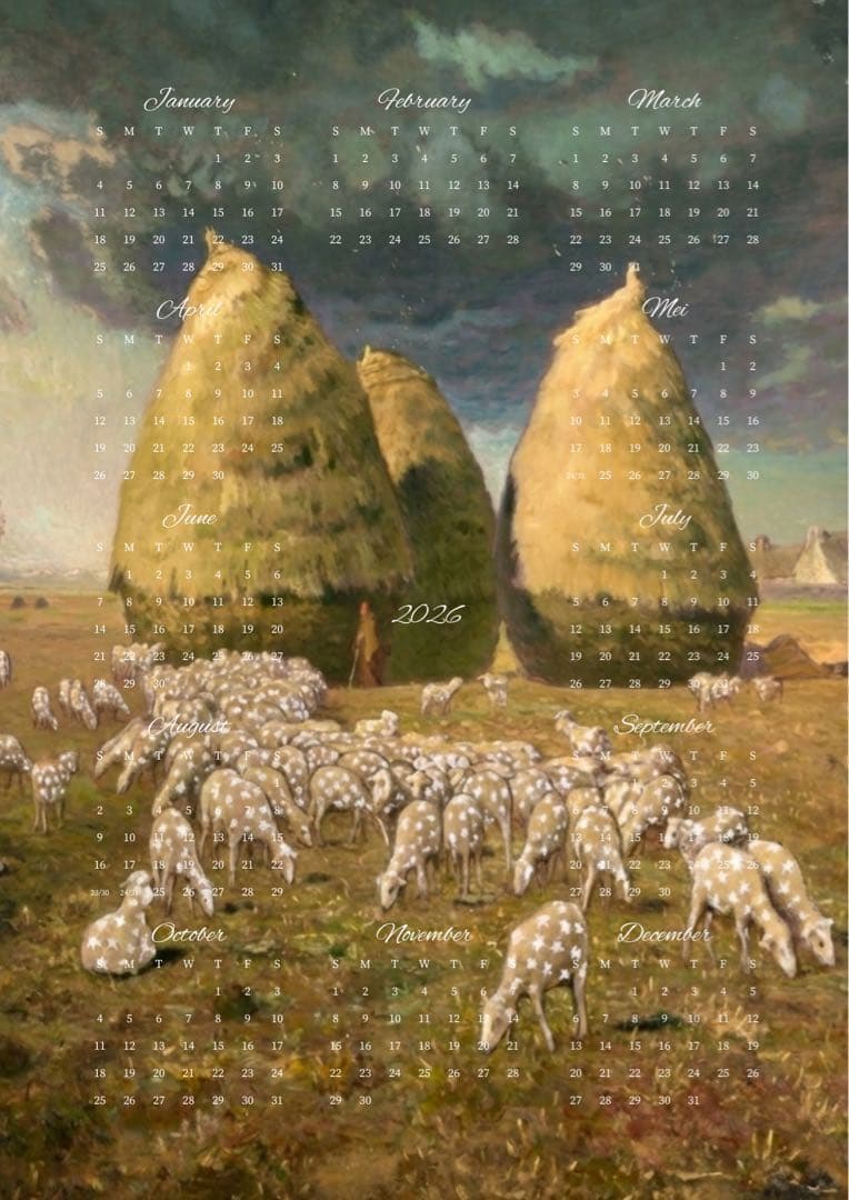 新品未開封】2026 長谷川昭雄 美山有 カレンダーAH トンボ有り