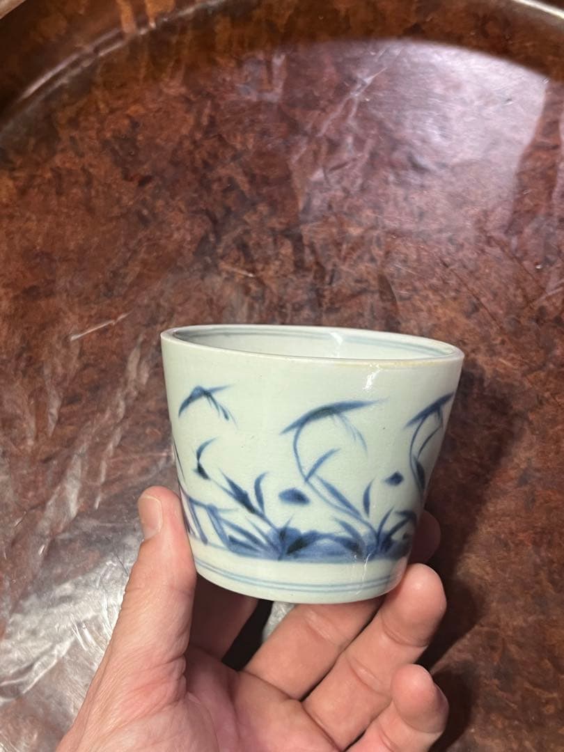 古伊万里 蕎麦猪口 そば猪口 舟曳 船 民藝 民芸 くらわんか - メルカリ