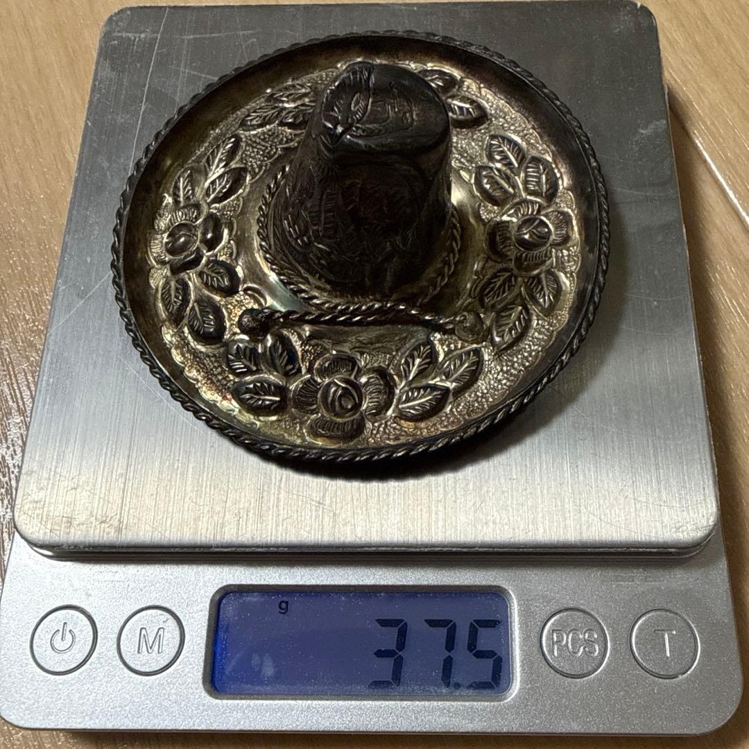シルバー925 メキシコ 花模様 帽子