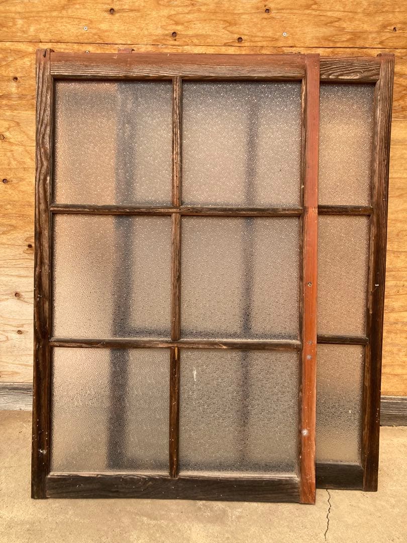 アンティーク 窓 ガラス 2枚セット