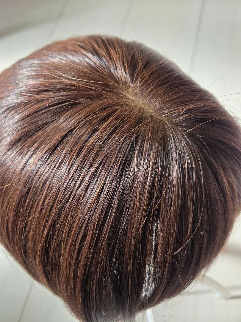 ぱ*だ様 【リネアストリア】天使のマニッシュショート人毛MIXチョコブラウンM