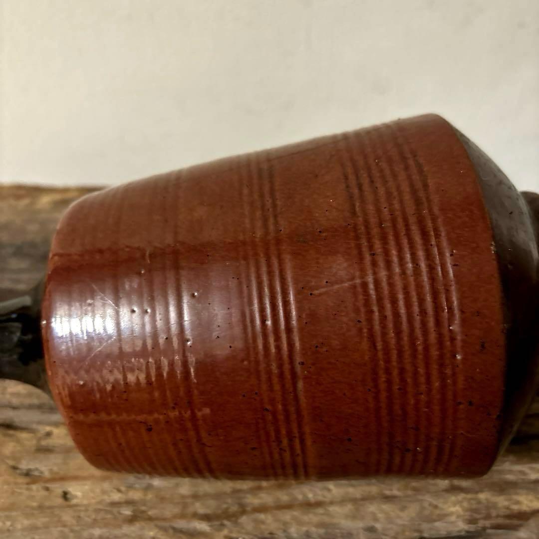 大堀相馬鉄釉もしくは古丹波天目釉徳利 古陶磁.骨董.アンティーク.花入.