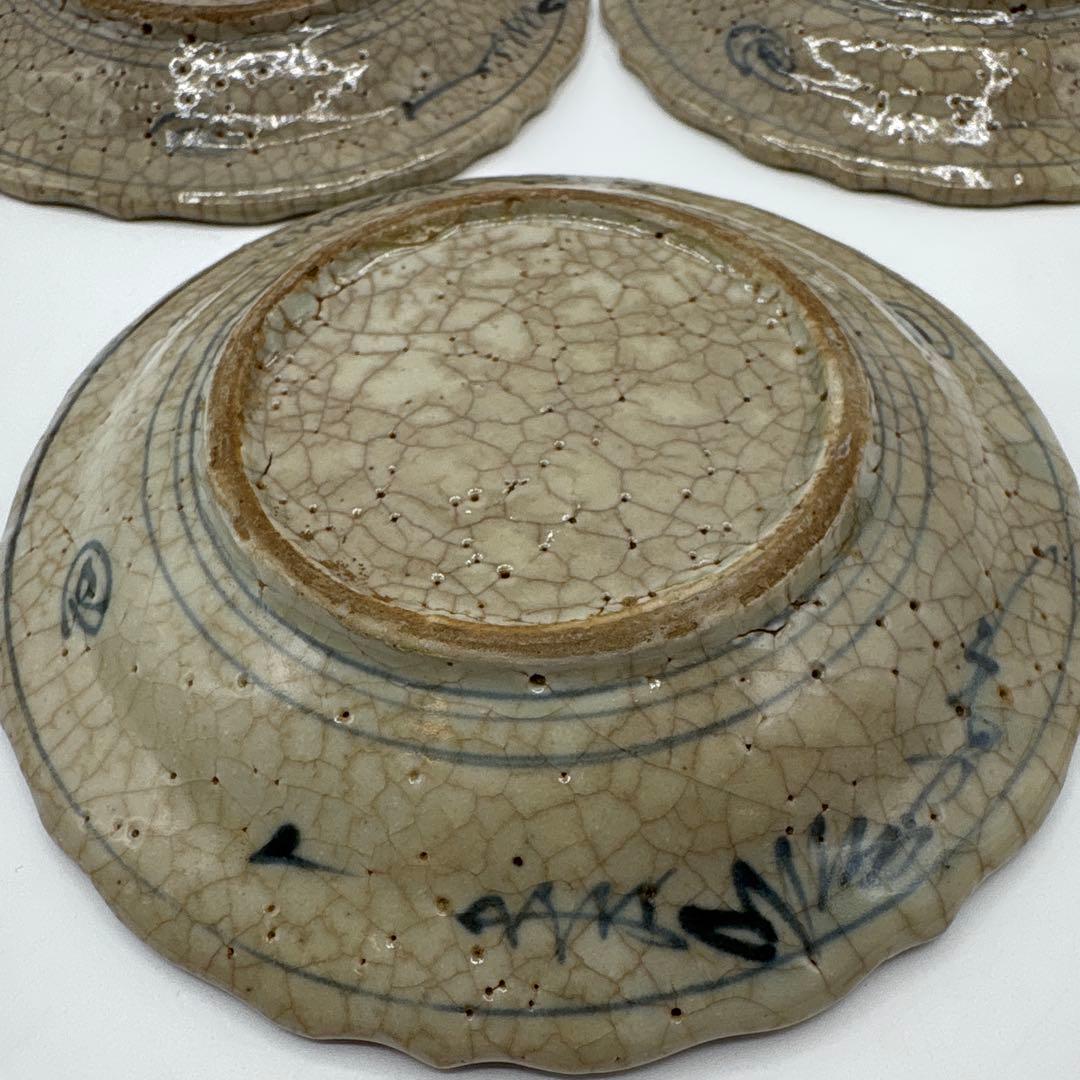 中国古陶磁器 呉須染付 絵皿 5枚組