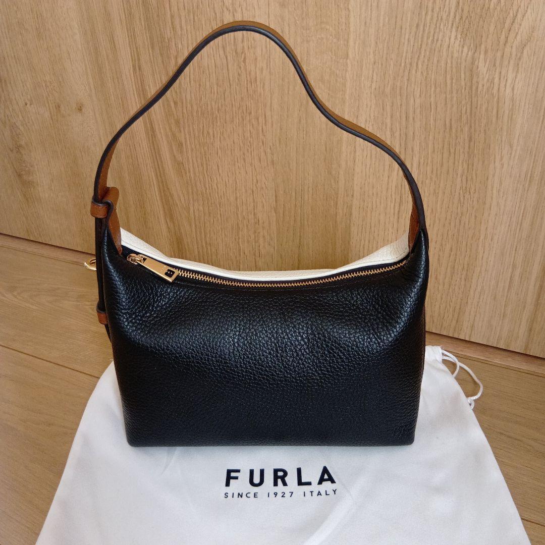 フルラ　バイカラー　ハンドバッグ