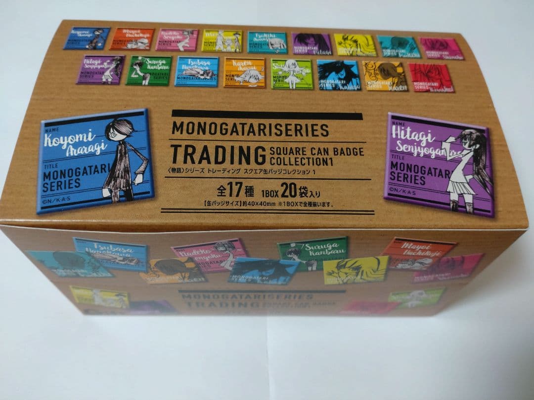 物語シリーズ スクエア缶バッチコレクション1 17種コンプ+1種(特典) 18