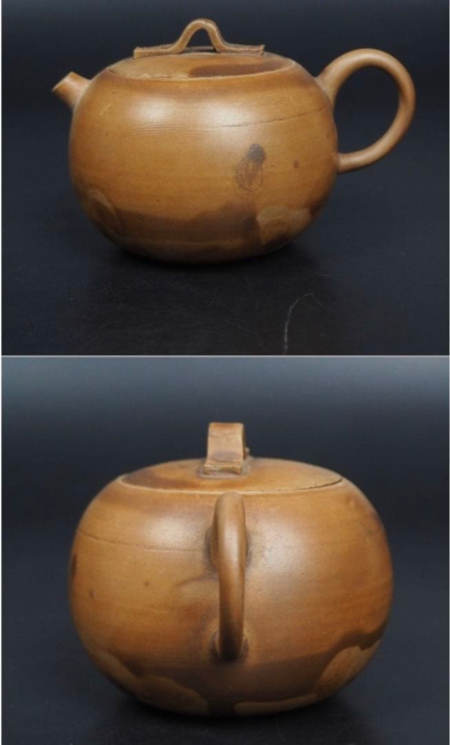 送料無料 18世紀初頭 江戸期白備前焼急須一対 箱付 ☆博物館級☆ 煎茶