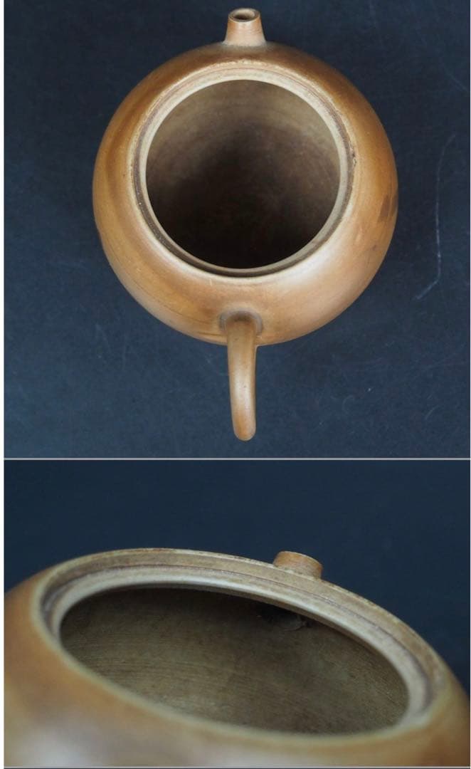 送料無料 18世紀初頭 江戸期白備前焼急須一対 箱付 ☆博物館級☆ 煎茶