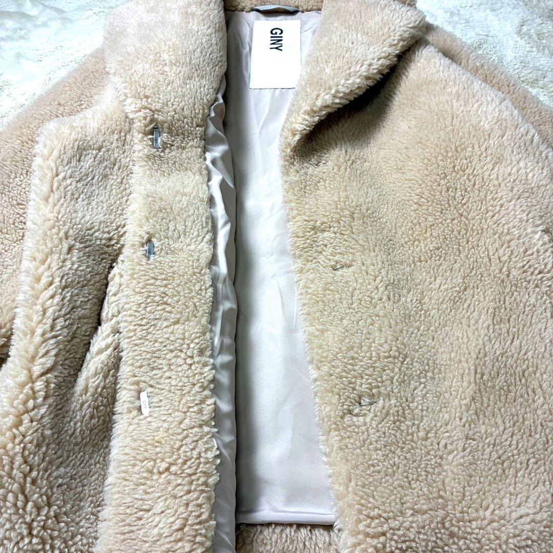 美品✨GINY ジニー SCGINYボアチェスターコート ボアコート ベージュ