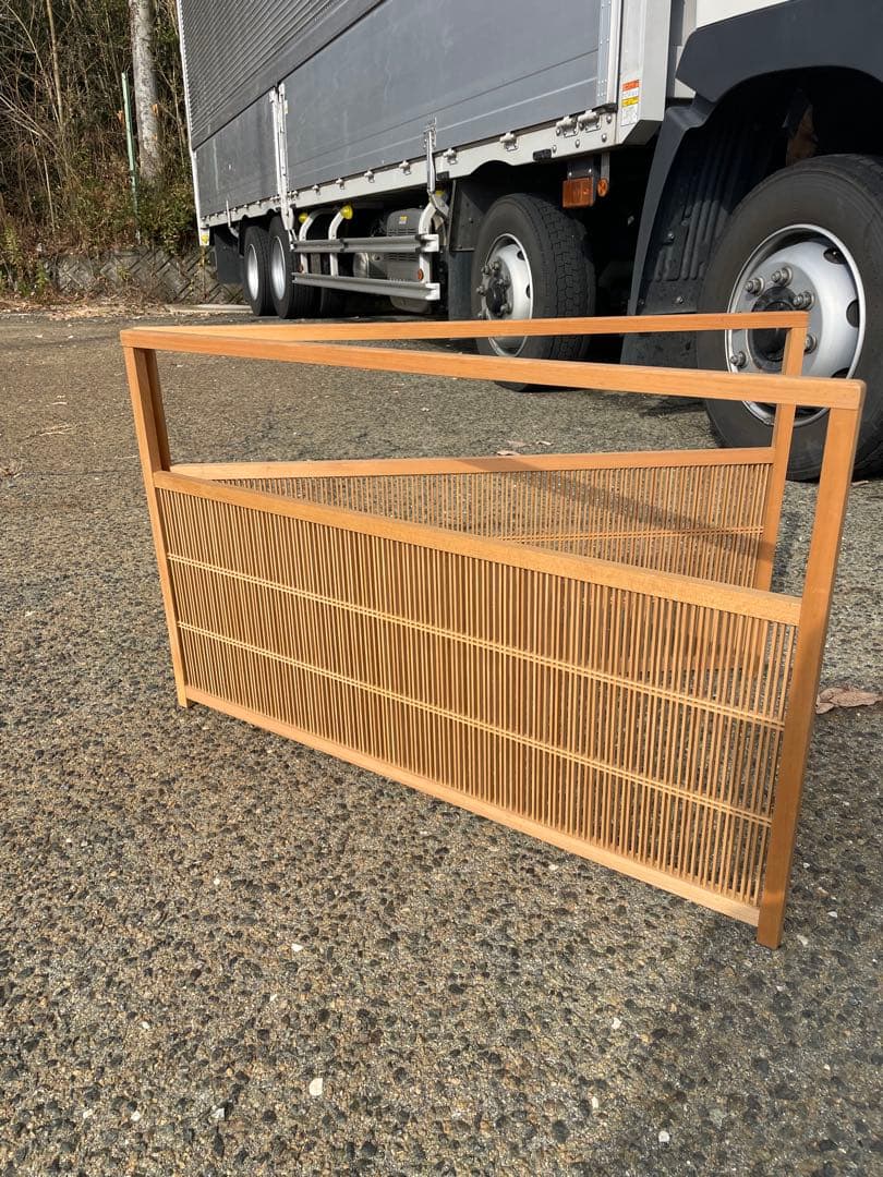 組子細工 風炉先屏風 紙箱入り】繋ぎは蝶番 二つ折り 茶道具 古民家