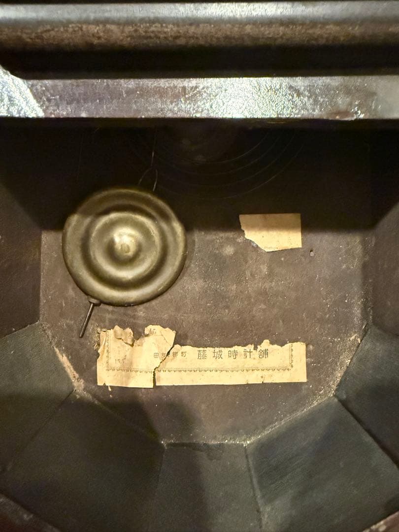 明治中期 AXTELLアメリカウェルチ社製 8インチ八角掛時計 稼働品