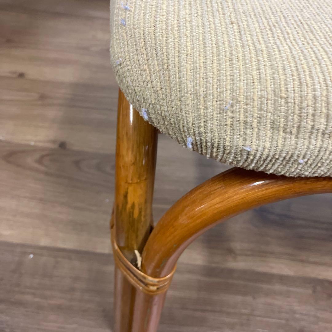 A-1 藤 ラタン 長椅子 ベンチ スツール 腰掛け チェア レトロ - メルカリ