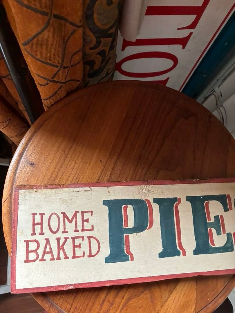 アンティーク 木製 サイン プレート 看板 HOMEBAKED PIESアメリカ