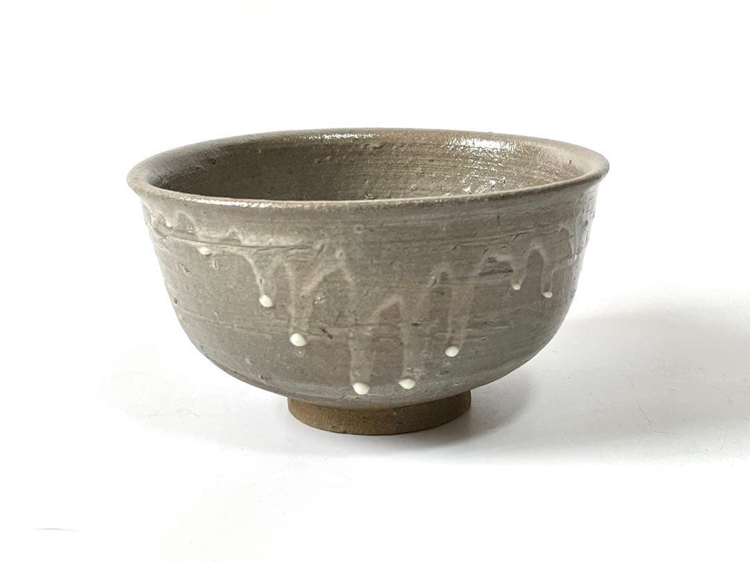 茶道具】絵唐津茶碗円相 西岡小十