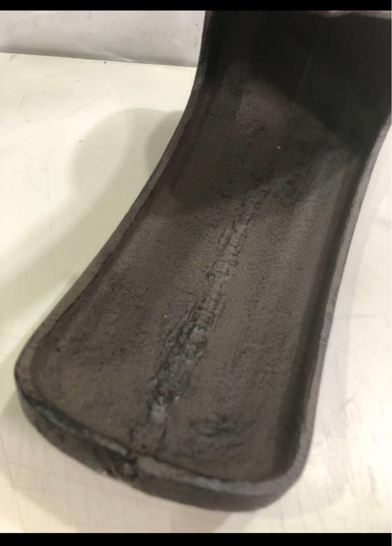 鉄製 アイアン 鎧 あぶみ 馬具 花器 左右セット