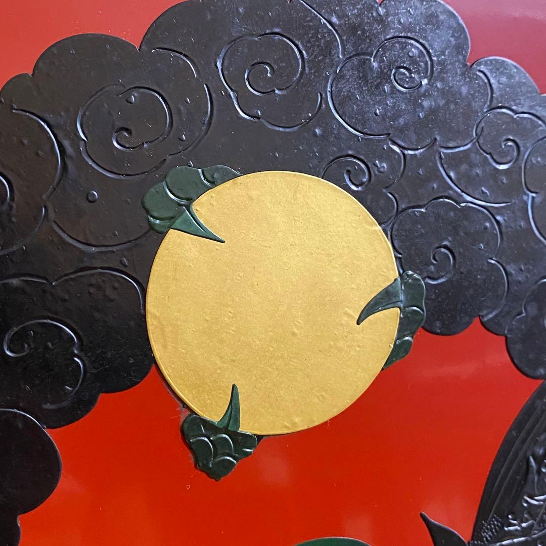 伝統工芸 琉球漆器 飾り盆 龍