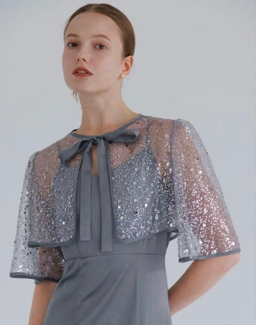 【今週限定価格】スパンコールビジューボレロマーメイドワンピドレス結婚式二次会