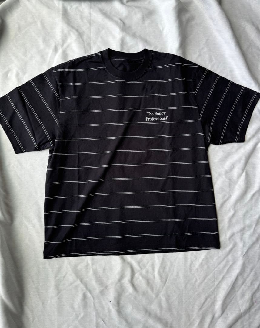 25SS Ennoy PANELBORDER S/ST-SHIRT BLACKM