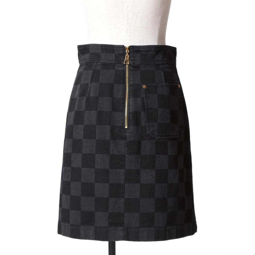 LOUIS VUITTON 22AW 美品 ダミエ グラフィット デニムスカート