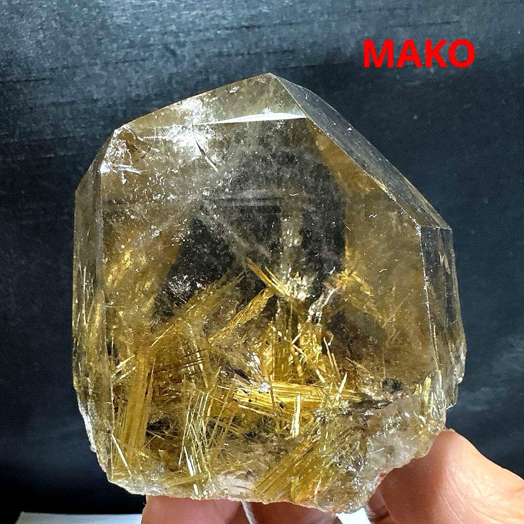 M1601☆ルチルクォーツ原石409g☆太陽放射タイチンルチル☆天然石 原石