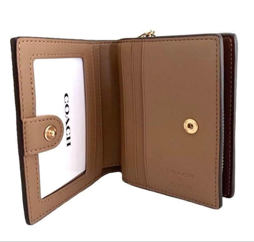coachコーチスヌーピーコラボコンパクトスナップ二つ折り財布