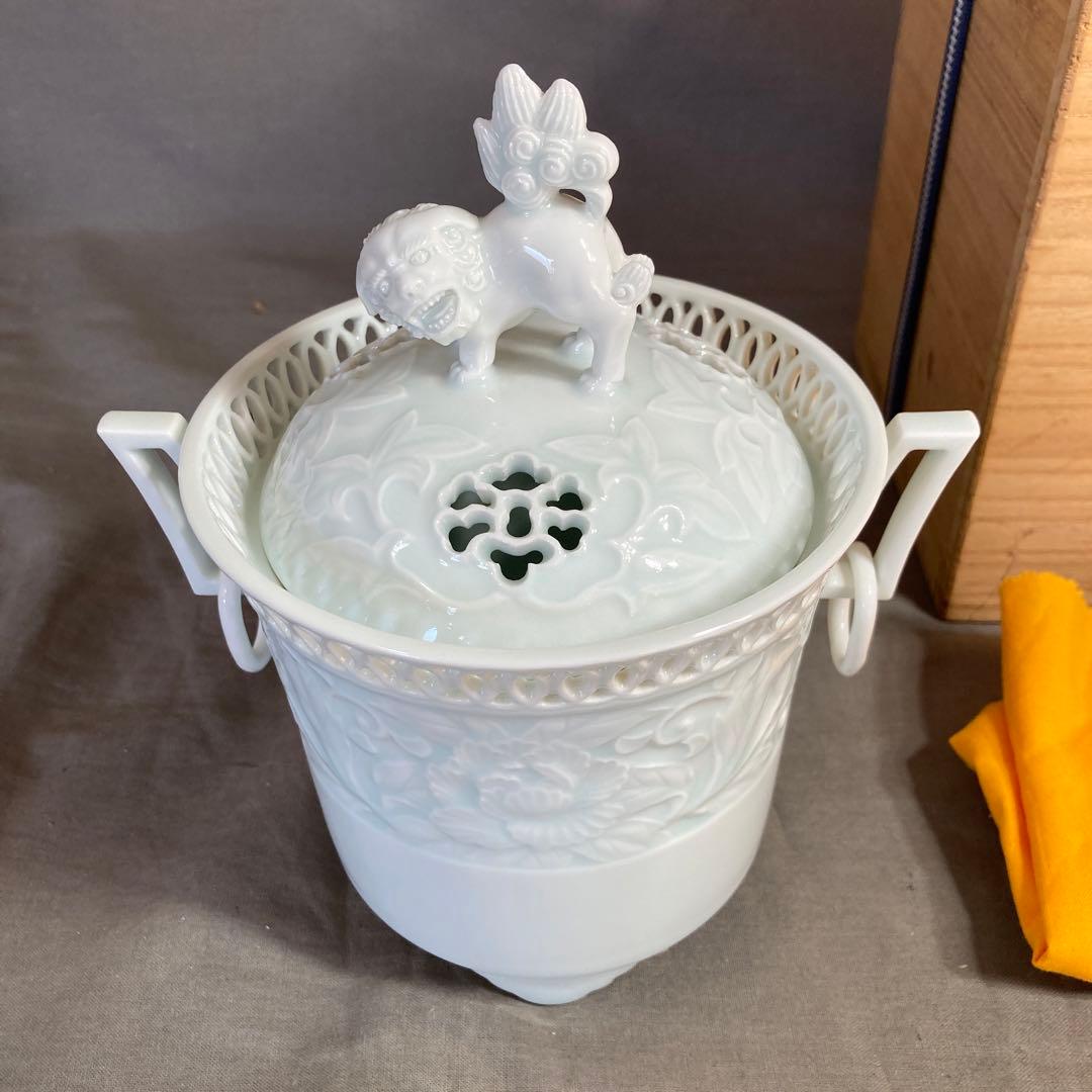 樋渡陶六】伝統工芸会 重要無形文化財 樋渡陶六作 青白磁