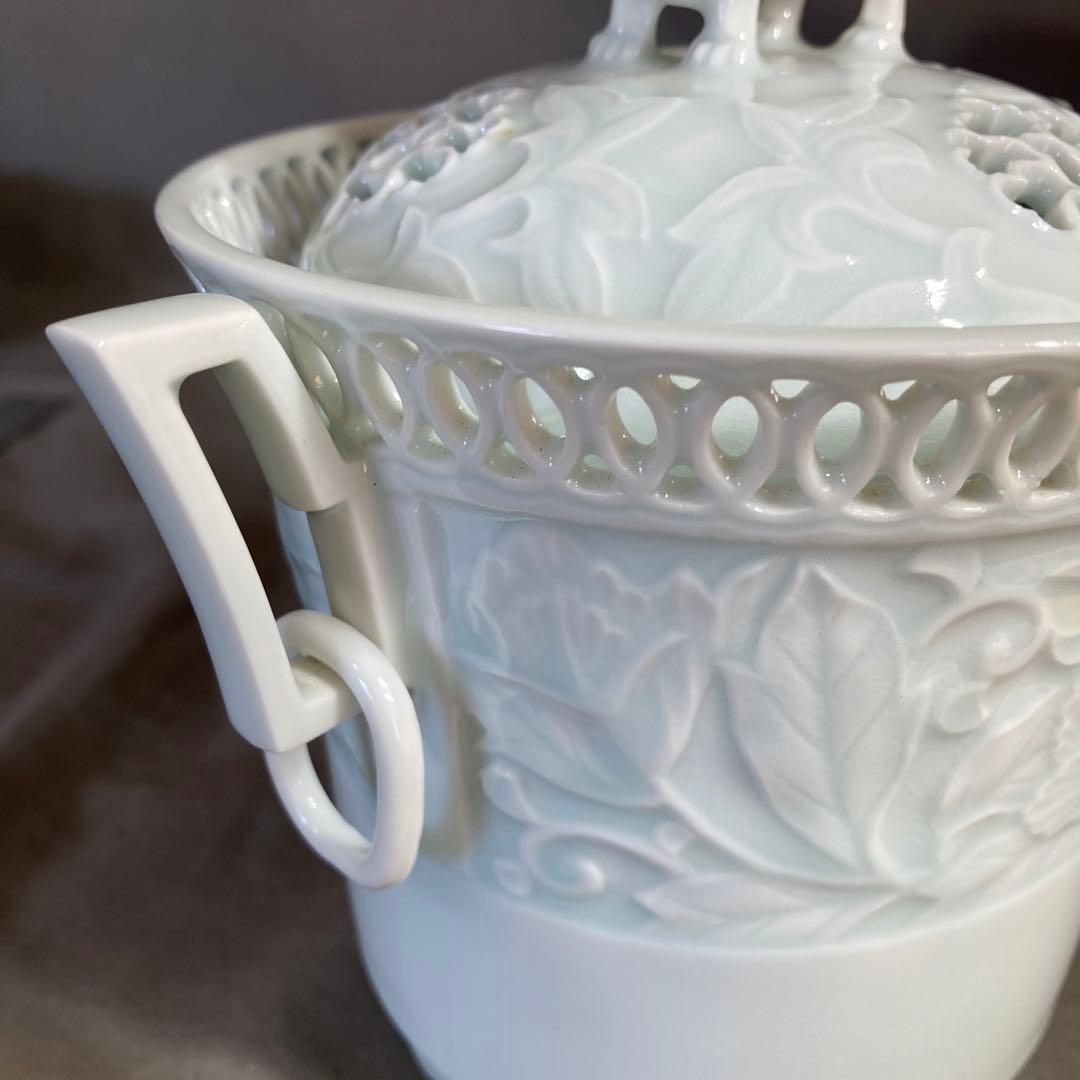 樋渡陶六】伝統工芸会 重要無形文化財 樋渡陶六作 青白磁