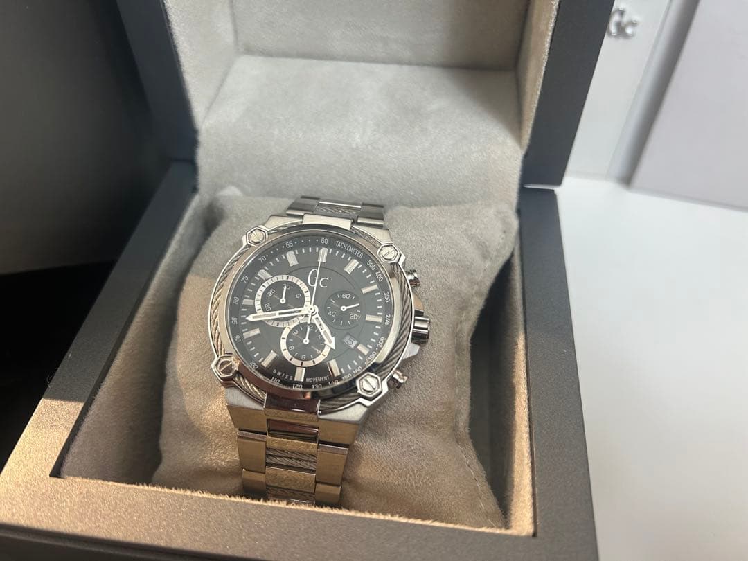 GC クロノグラフ 腕時計 ブラック/シルバー