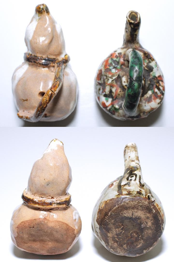 三浦乾也(六代 乾山) 雲錦手水滴/瓢箪水滴 二客