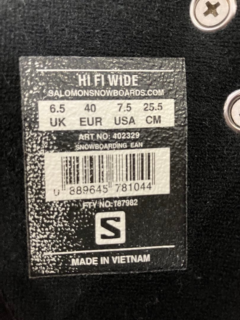 スノーボード SALOMON HiFi WIDE 25.5cm