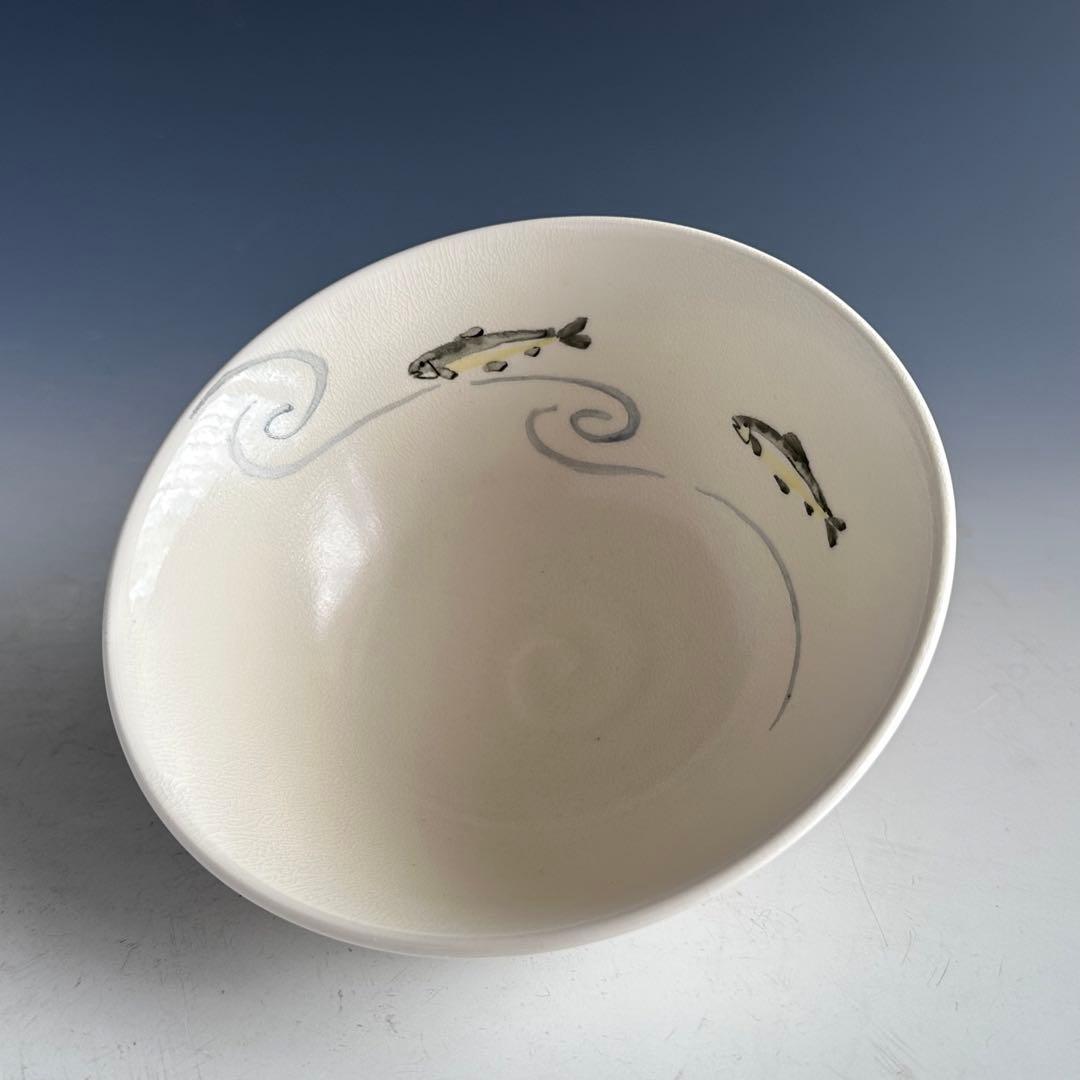 茶道具 薩摩 鮎絵 平茶碗 橋本陶正山 共箱 夏 稽古 茶会 あゆ - メルカリ