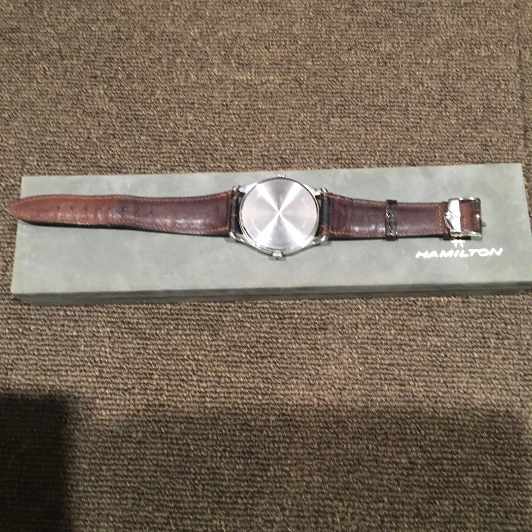 HAMILTON アナログ腕時計 クロコカーフベルト