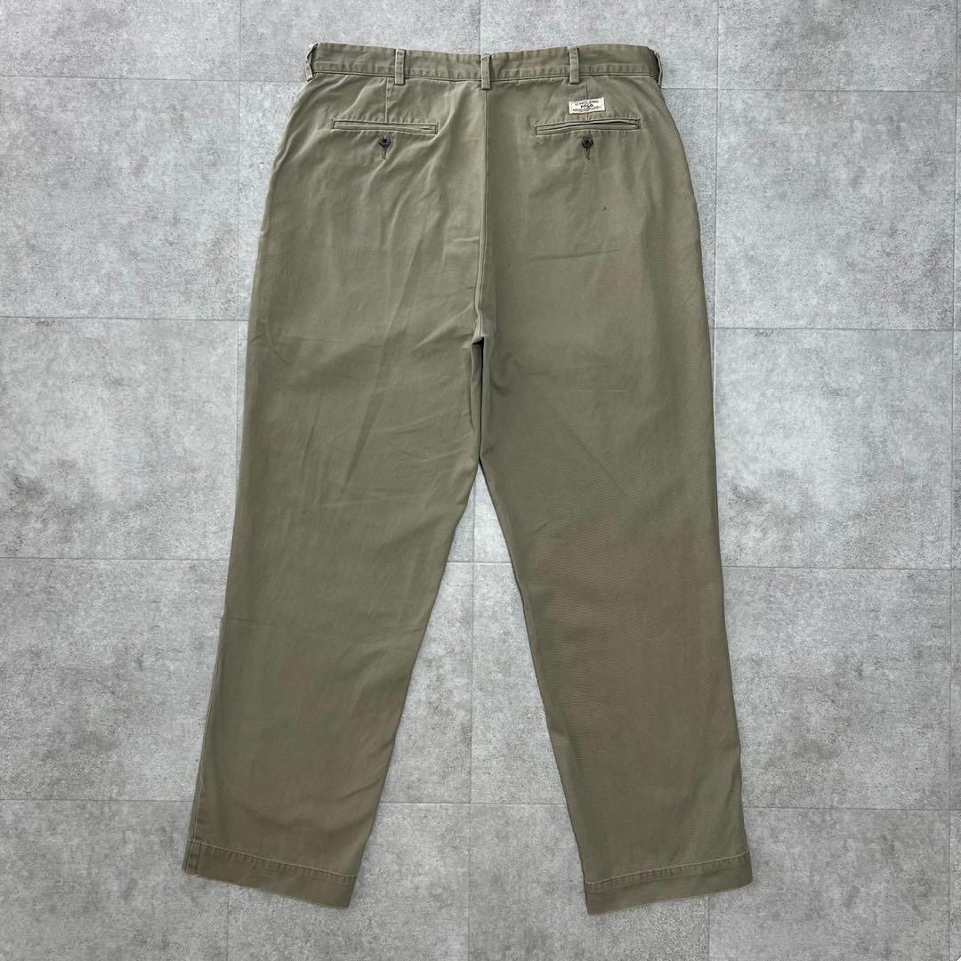 PoloRalphLaurenANDREW90sポロチノ2タックベージュW32 Polo Ralph