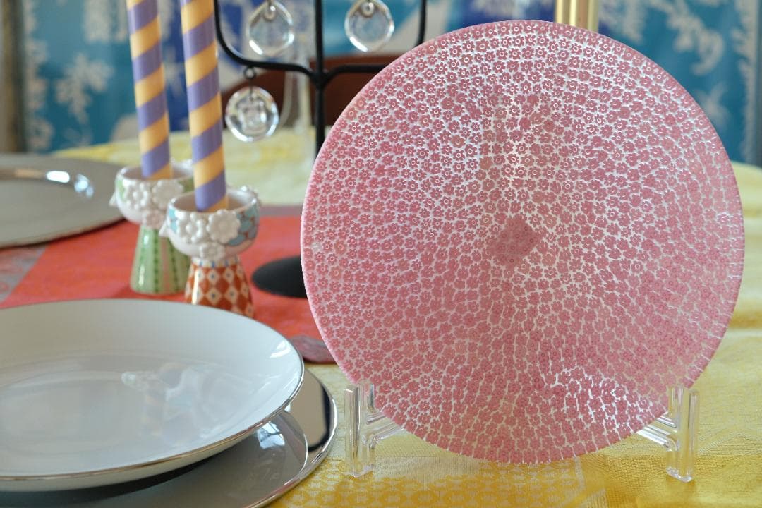 ベネチアングラス プレート ミルフィオリ ムリーニ グラス/田子美紀