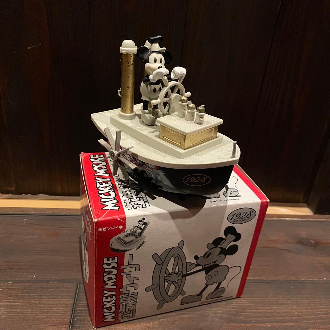 蒸気船ウィリー ミッキー生誕60周年記念 ブリキおもちゃ ゼンマイ式