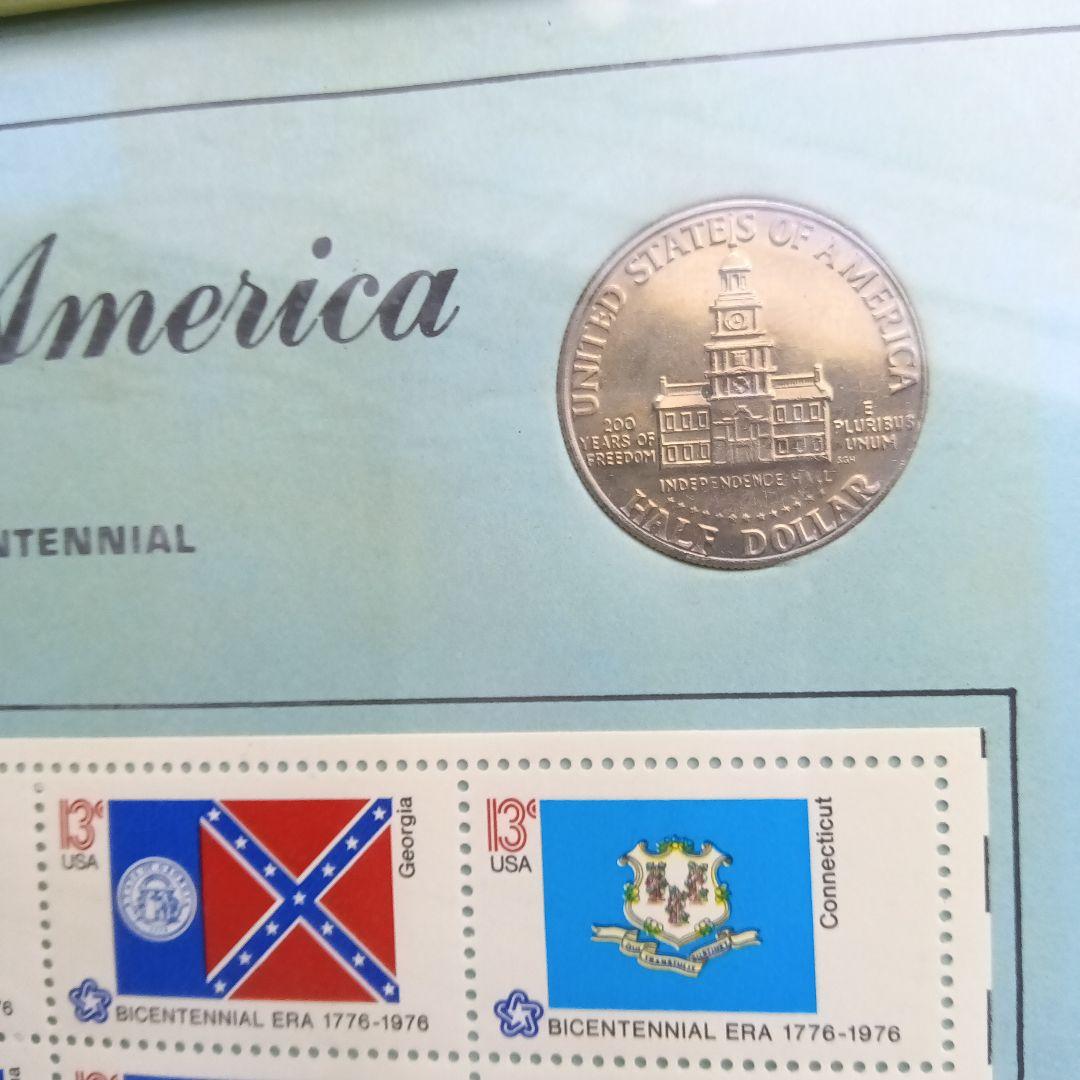 ケネディハーフダラー硬貨とアメリカ切手シート - メルカリ ケネディ