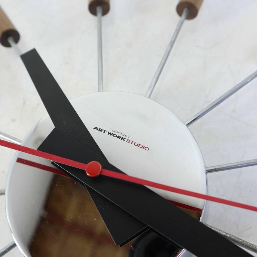 値下展示品 アートワークスタジオ アトラスクロック 掛時計 色:ブラウン 鏡面