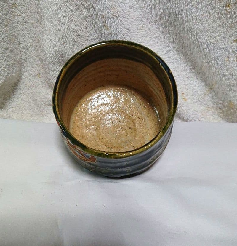 作介作織部茶碗木箱付きA457