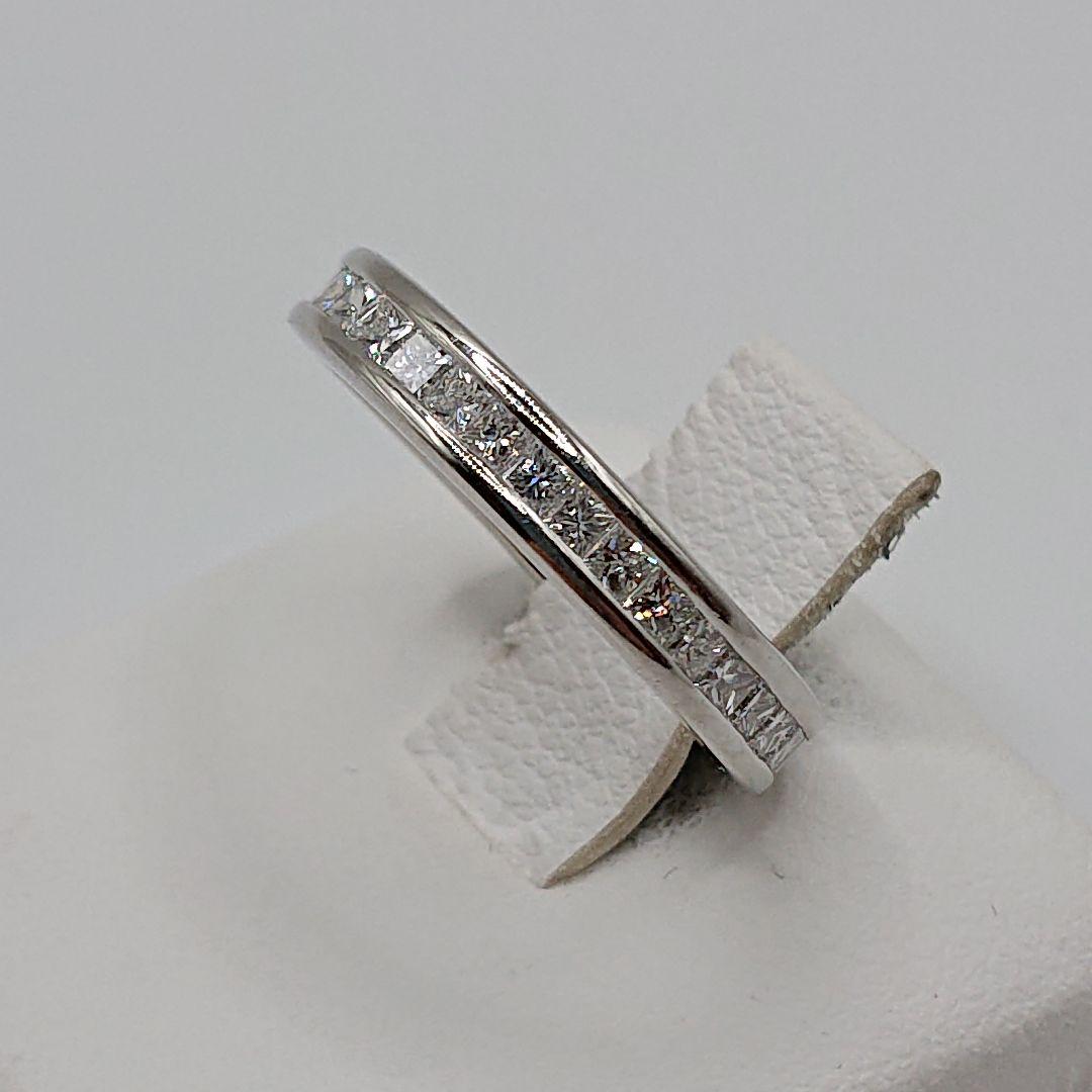 1カラット プリンセス フルエタニティ天然ダイヤモンドリングPt900