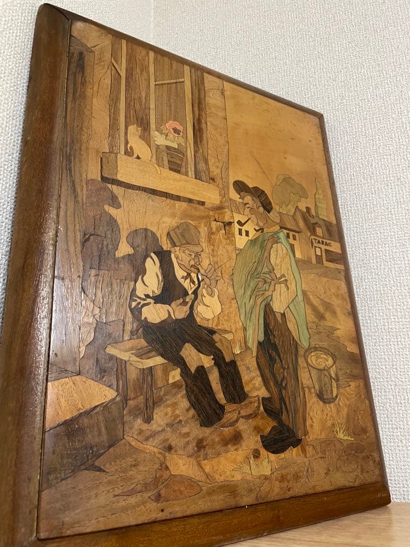 アンティーク 骨董 寄木細工 ナポレオン コルシカ島 絵画