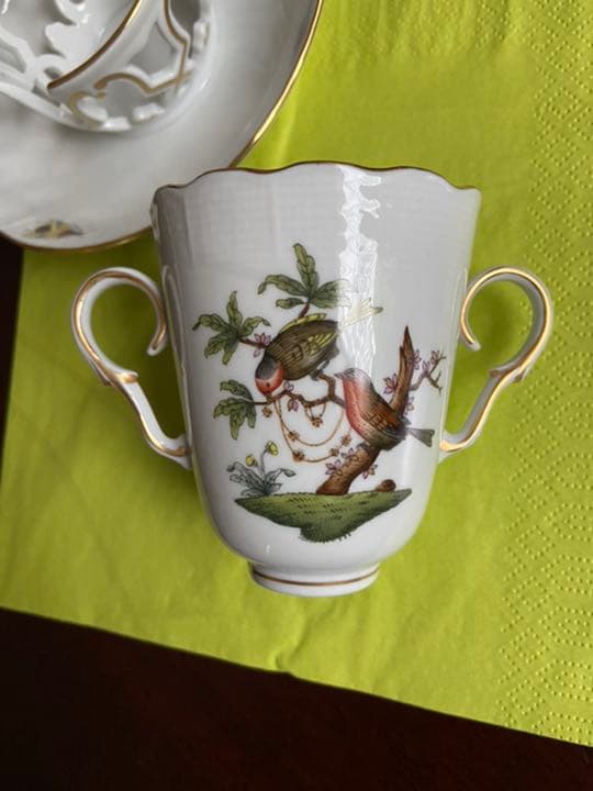 ヘレンド/HEREND ロスチャイルドバード チョコレートカップ&ソーサー