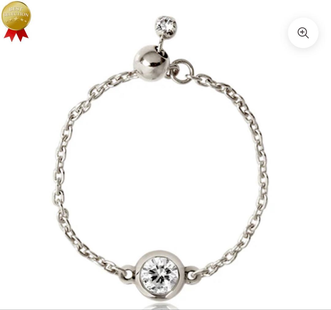 最終価格オレフィーチェ　プラチナPT950 ダイヤ　チェーンリング　フリーサイズ