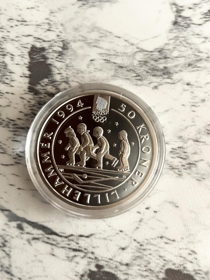 未開封】1994年リレハンメル冬季オリンピック 記念銀貨4枚セット No.6