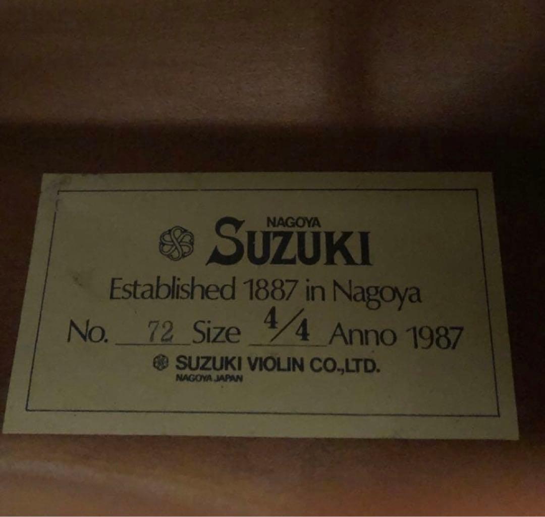 SUZUKI チェロ No.72 4/4 1987年 ☆Suzuki/スズキ Cello/チェロ No.72 4/
