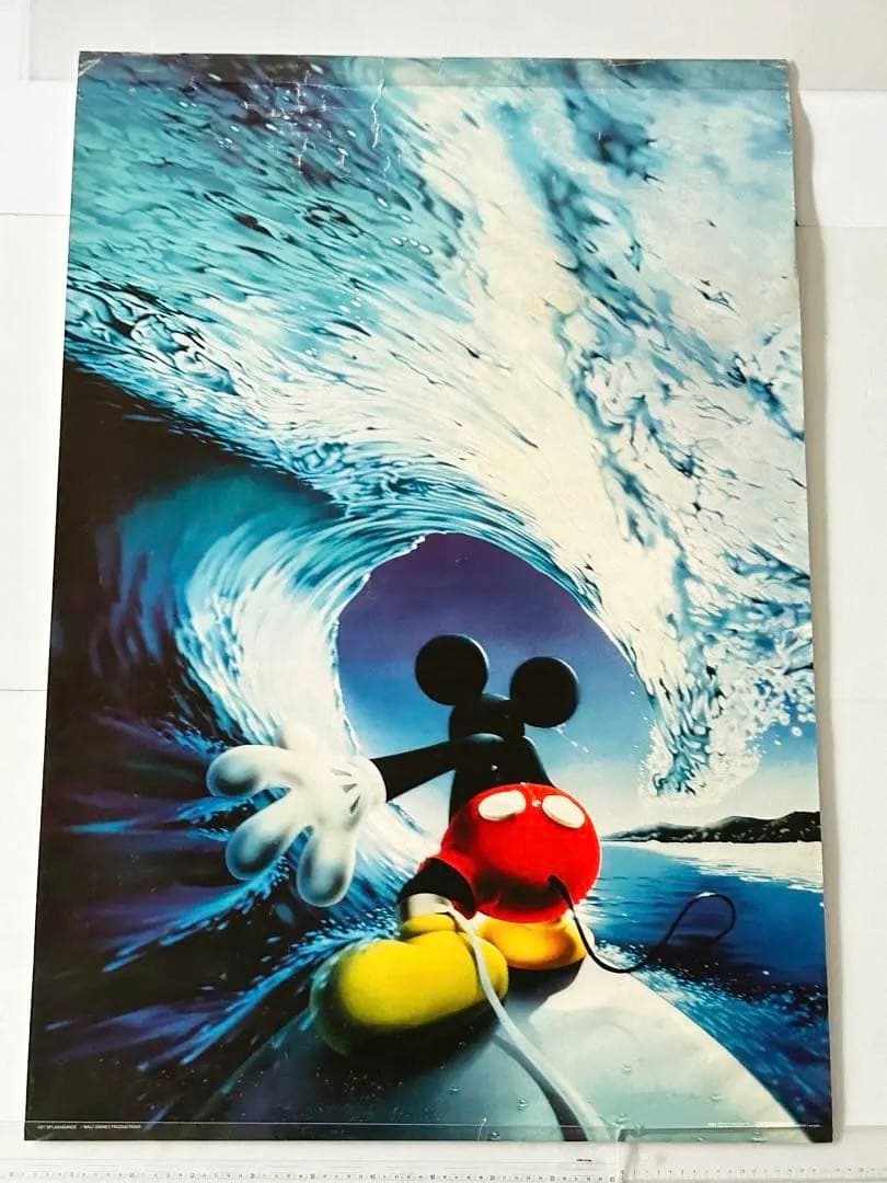 ❤️特大1m 】ミッキー サーフィン ポスター額付き - メルカリ